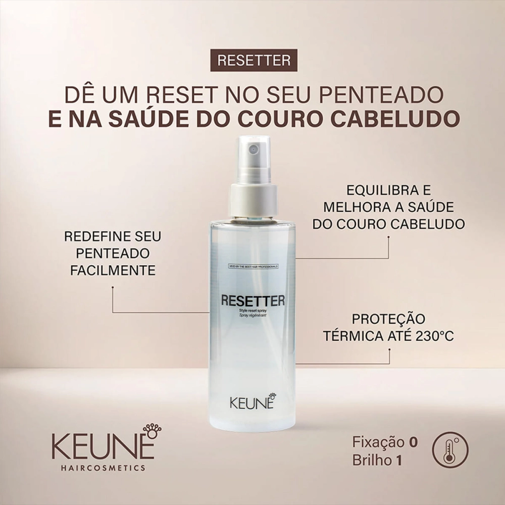 Produto Spray Finalizador Heat Protect Resetter Keune Style 200ml