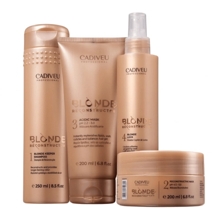 Produto: Kit Cadiveu Blonde Reconstructor Shampoo 250ml Máscara Acidificante e Leave-in 200ml