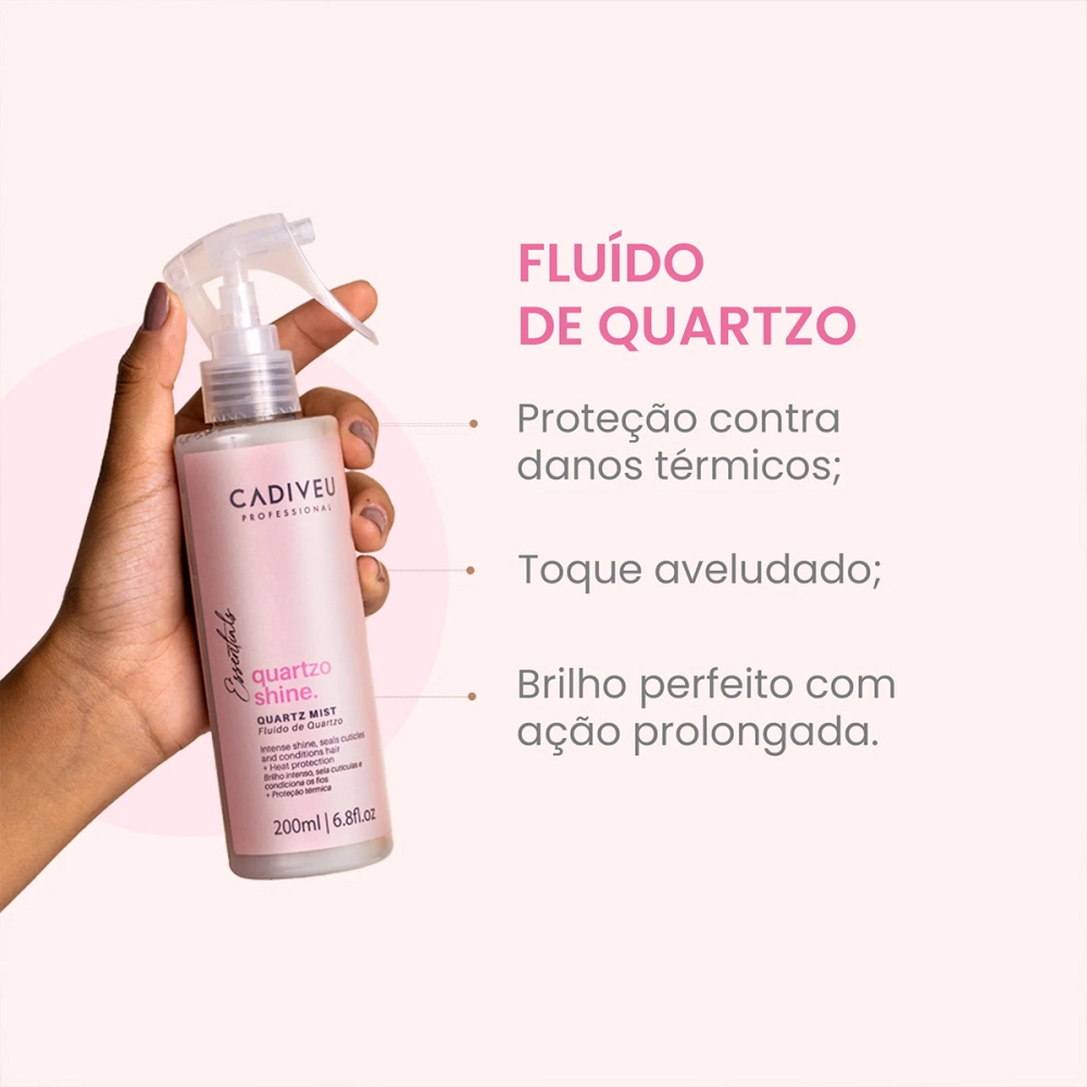 Produto: Kit Cadiveu Essentials Quartzo Shine Shampoo Condicionador Fluído e Máscara (4 produtos)