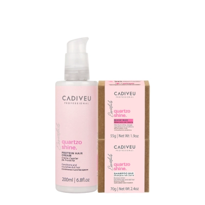 Kit Cadiveu Professional Essentials Quartzo Shine Shampoo Máscara em Barra e Pré Shampoo (3 produtos) Produto: Kit Cadiveu Professional Essentials Quartzo Shine Shampoo Máscara em Barra e Pré Shampoo (3 produtos)
