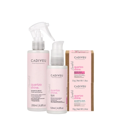 Produto: Kit Cadiveu Professional Hair Quartzo Shine Óleo Fluído  Shampoo em Barra e Máscara Barra (4 produtos)