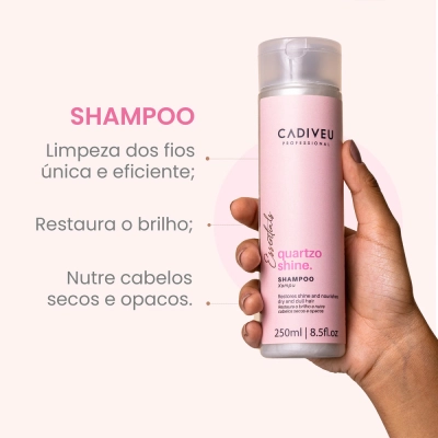 Produto: Kit Cadiveu Professional Hair Quartzo Shine Shampoo Extra e Condicionador (3 produtos)