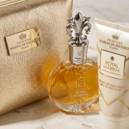 Kit Coffret Royal Diamond Marina De Bourbon Eau De Parfum Com Necessaire Produto Kit Coffret Royal Diamond Marina De Bourbon Eau De Parfum Com Necessaire