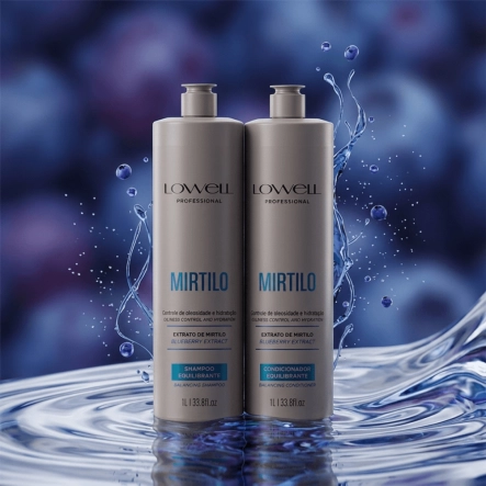 Produto Kit Duo Shampoo e Condicionador Lowell Extrato de Mirtilo 1 Litro