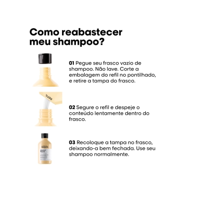 Kit Shampoo 240ml e Condicionador 750ml L'Oréal Professionnel Absolut Repair Gold Quinoa Protein Produto Kit Shampoo 240ml e Condicionador 750ml L'Oréal Professionnel Absolut Repair Gold Quinoa Protein