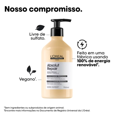 Kit L'Oréal Professionnel Absolut Repair Gold Quinoa 750ml 750ml 250g 90ml Produto Kit L'Oréal Professionnel Absolut Repair Gold Quinoa 750ml 750ml 250g 90ml
