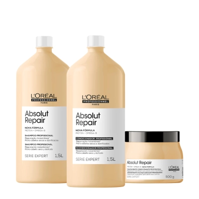 Produto: Kit L'Oréal Professionnel Absolut Repair Gold Salon Total (3 produtos)