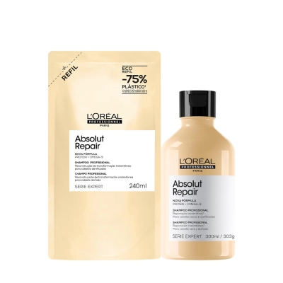 Produto: Kit L'Oréal Professionnel Absolut Repair Gold Shampoo Extra Refil (2 produtos)