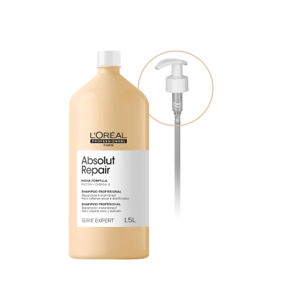 Produto: Kit L'Oréal Professionnel Absolut Repair Gold Shampoo Válvula Pump (2 produtos)