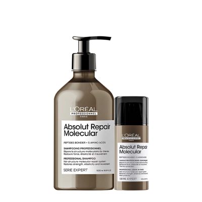 Produto: Kit L'Oréal Professionnel Absolut Repair Molecular Shampoo 500 e Leave-in (2 produtos)