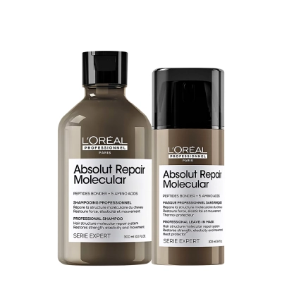 Produto: Kit L'Oréal Professionnel Absolut Repair Molecular Shampoo e Leave-in (2 produtos)