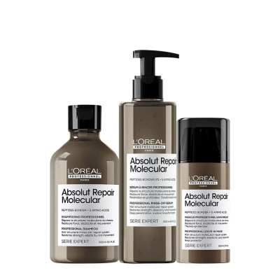 Produto: Kit L'Oréal Professionnel Absolut Repair Molecular Shampoo Sérum e Leave-in (3 produtos)