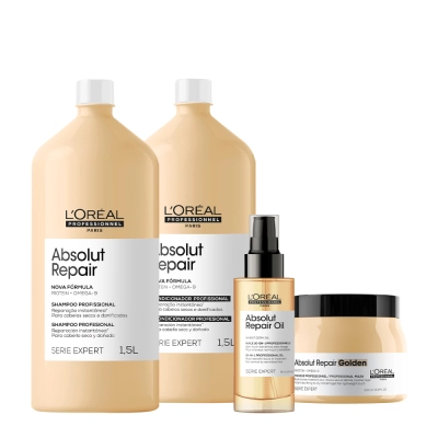 Produto: Kit L’Oréal Professionnel Absolut Repair Salon Golden Quarteto (4 Produtos)