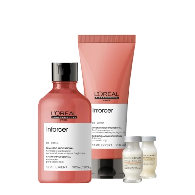 Produto: Kit L'Oréal Professionnel Inforcer Serie Expert Shampoo Condicionador e Ampolas Absolut Repair (4 produtos)