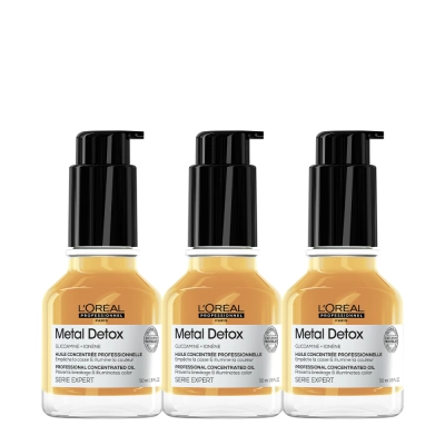 Produto: Kit L'Oréal Professionnel Metal Detox Huile - Óleo Capilar 50ml (3 unidades)