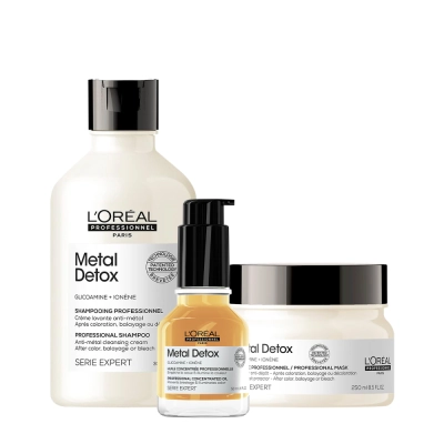 Produto: Kit L'Oréal Professionnel Metal Detox Huile Shampoo e Máscara (3 produtos)