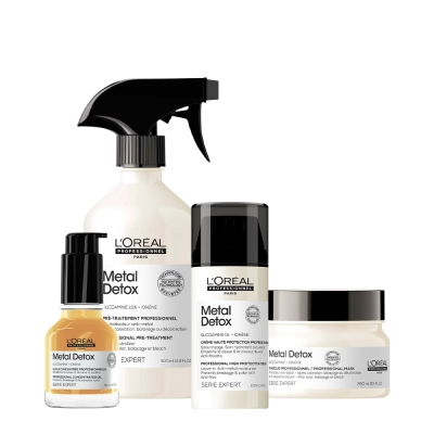 Produto: Kit L'Oréal Professionnel Metal Detox Máscara Leave-in Óleo e Spray Neutralizador Anti-Metal (4 produtos)