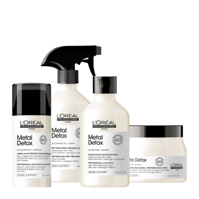 Produto: Kit L'Oréal Professionnel Metal Detox Shampoo Leave-in Máscara G e Spray Neutralizador Anti-Metal (4 produtos)