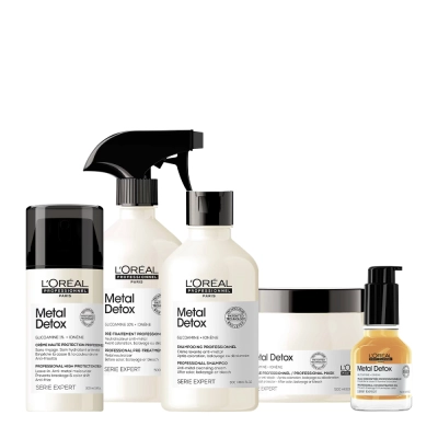 Produto: Kit L'Oréal Professionnel Metal Detox Shampoo Leave-in Máscara G Óleo e Spray Neutralizador Anti-Metal (5 produtos)
