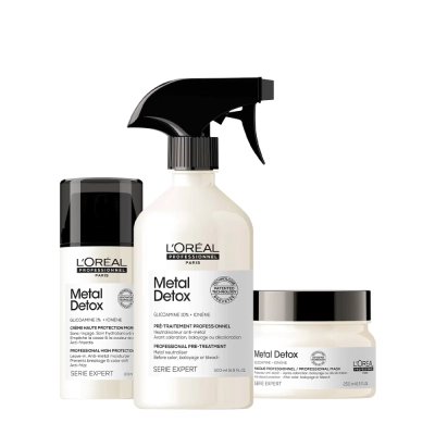 Produto: Kit L'Oréal Professionnel Metal Detox Shampoo Máscara e Leave-in (3 produtos)
