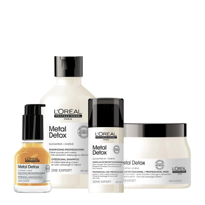 Produto: Kit L'Oréal Professionnel Metal Detox Shampoo Máscara G Leave-in e Óleo (4 produtos)