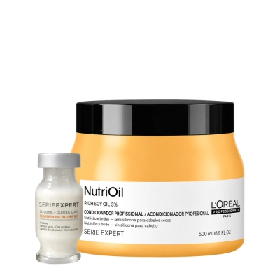 Produto: Kit L'Oréal Professionnel NutriOil Máscara Capilar G e Ampola (2 produtos)