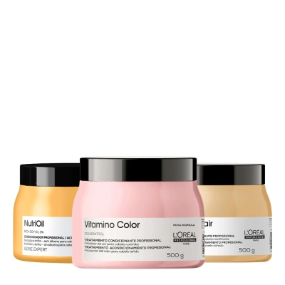 Produto: Kit L'Oréal Professionnel NutriOil Vitamino Color Absolut Repair Cronograma Capilar G (3 produtos)