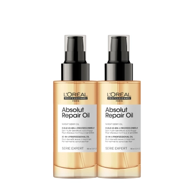 Produto: Kit 2 Óleos Reparadores L'Oréal Professionnel Serie Expert Absolut Repair Gold Quinoa 90ml