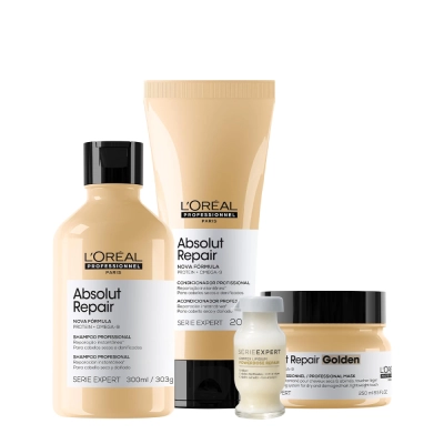 Produto: Kit L'Oréal Professionnel Serie Expert Absolut Repair Shampoo Condicionador Máscara e Ampola (4 produtos)