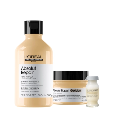Produto: Kit L'Oréal Professionnel Serie Expert Absolut Repair Shampoo Máscara e Ampola (3 produtos)