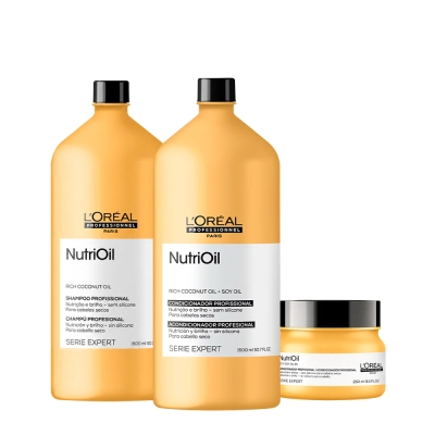 Produto: Kit L'Oréal Professionnel Serie Expert NutriOil Shampoo Condicionador Litro e Máscara P (3 produtos)