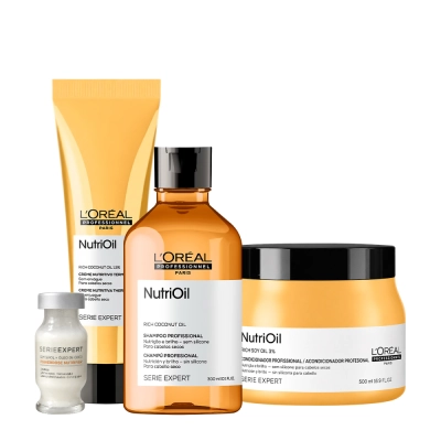 Produto: Kit L'Oréal Professionnel Serie Expert NutriOil Shampoo Leave-in Máscara e Ampola (4 produtos)