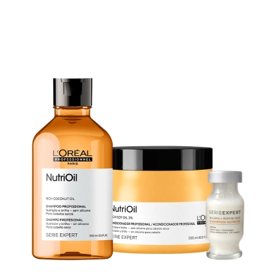 Produto: Kit L'Oréal Professionnel Serie Expert NutriOil Shampoo Máscara e Ampola (3 produtos)