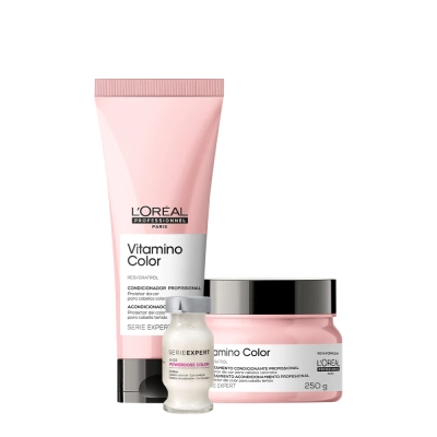 Produto: Kit L'Oréal Professionnel Serie Expert Vitamino Color Condicionador Máscara e Ampola Trio (3 Produtos)