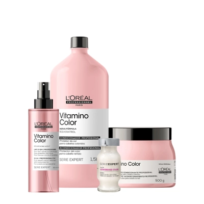 Produto: Kit L'Oréal Professionnel Serie Expert Vitamino Color Condicionador Máscara Leave-in e Ampola (4 Produtos)