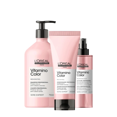 Produto: Kit L'Oréal Professionnel Serie Expert Vitamino Color Shampoo 750ml +Condicionador 200ml + Leave-in 190ml (3 Produtos)