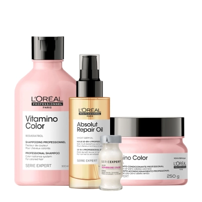 Produto: Kit L'Oréal Professionnel Vitamino Color Absolut Repair Oil e Ampola Capilar (4 produtos)