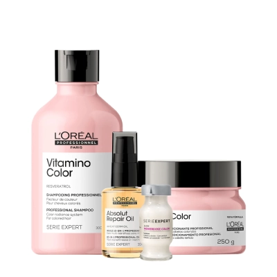 Produto: Kit L'Oréal Professionnel Vitamino Color Absolut Repair Oil P e Ampola Capilar (4 produtos)