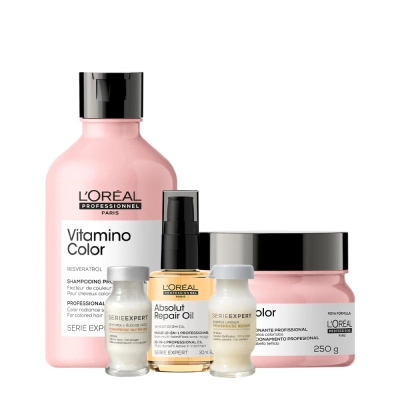 Produto: Kit L'Oréal Professionnel Vitamino Color Absolut Repair Oil P e Ampolas (5 produtos)