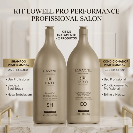 Produto Kit Lowell Pro Performance Profissional Salon 2 Produtos