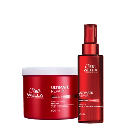 Produto: Kit Máscara 500ml e Leave-in 95ml Wella Professionals Ultimate Repair