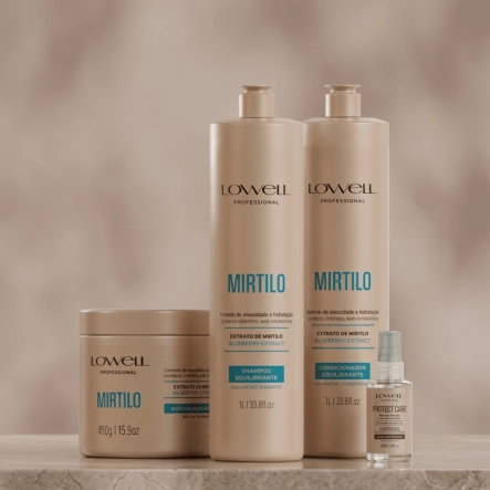 Produto: Kit Nutritivo Lowell Extrato de Mirtilo Salon Care 4 Produtos