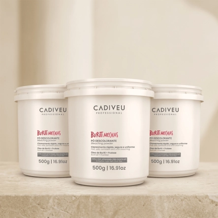 Produto Kit Pó Descolorante Cadiveu Buriti Mechas 500g 3 Unidades