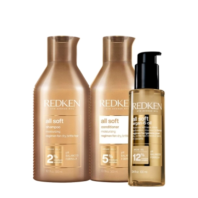 Kit Redken All Soft Argan Duo Oil (3 produtos) Produto: Kit Redken All Soft Argan Duo Oil (3 produtos)