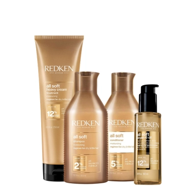 Kit Redken All Soft Home Care Oil (4 produtos) Produto: Kit Redken All Soft Home Care Oil (4 produtos)