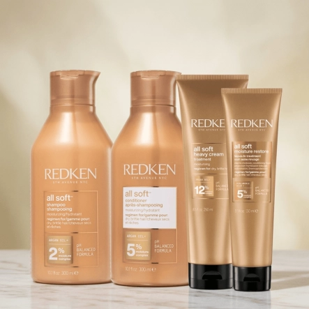 Produto Kit Redken All Soft Shampoo Condicionador Máscara e Leave-in 4 Produtos