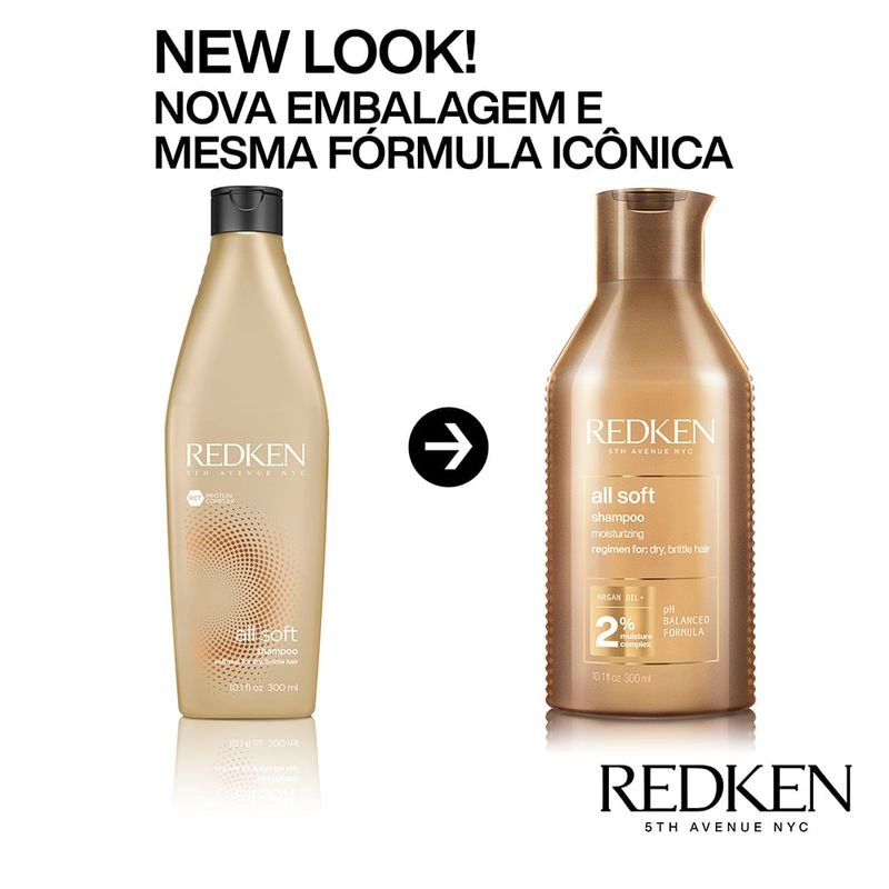 Kit Shampoo e Máscara de Tratamento Heavy Cream Redken All Soft Produto Kit Shampoo e Máscara de Tratamento Heavy Cream Redken All Soft
