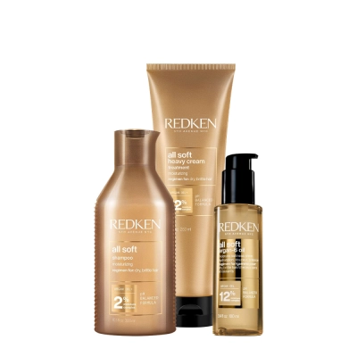 Kit Redken All Soft Shampoo Máscara Óleo (3 produtos) Produto: Kit Redken All Soft Shampoo Máscara Óleo (3 produtos)