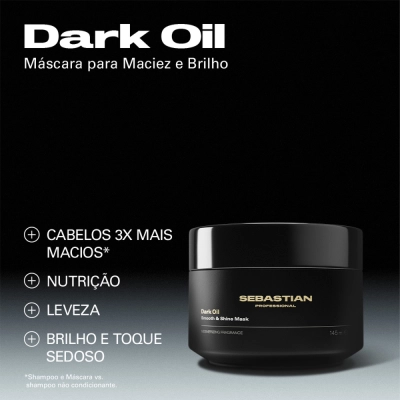 Kit Sebastian Professional Dark Oil Máscara 145ml e Óleo 30ml Produto Kit Sebastian Professional Dark Oil Máscara 145ml e Óleo 30ml