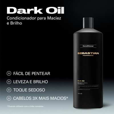 Kit Sebastian Professional Dark Oil Shampoo 1L Condicionador 1L Máscara 500g Óleo 95ml Produto Kit Sebastian Professional Dark Oil Shampoo 1L Condicionador 1L Máscara 500g Óleo 95ml